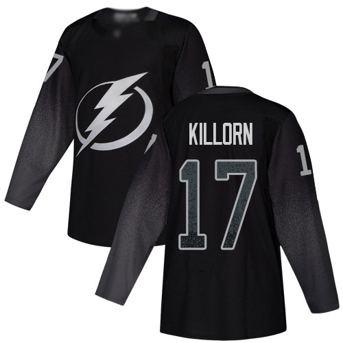 Adidas Tampa Bay Lightning #17 Alex Killorn Black Alternate Authentic Youth Stitched NHL Jersey->youth nhl jersey->Youth Jersey
